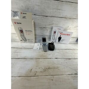 Samsung SPH-A620 Sprint PCS Vision Flip Phone Silver VGA Camera Vintage Boxed